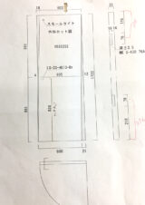 トイレのドア_鋭角カット_指示図面